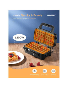 Sandwichera 3 en 1 HOUSNAT con Placas Intercambiables 1200W 2