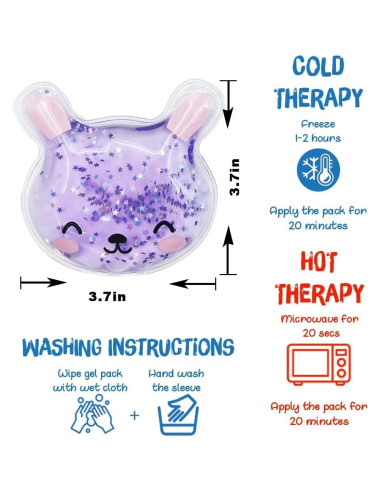 Bolsa de Hielo Reutilizable Boo Boo para Niños 4 Pcs 9.7x8.1cm