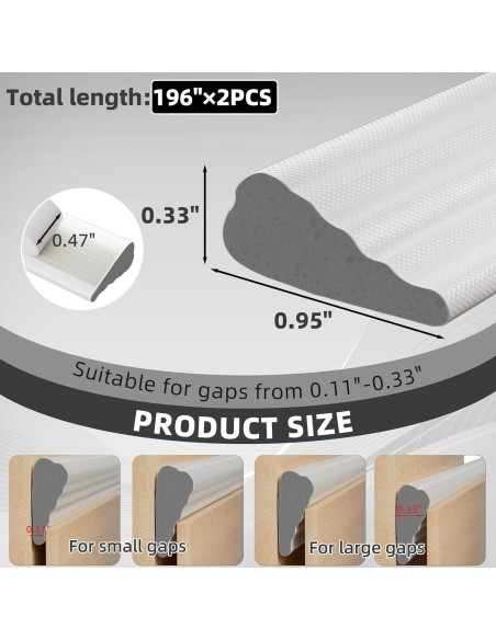 Tira de Sellado Aislante MUSRCYIO 2Pcs 498.4cm Blanco Tira de Sellado Aislante MUSRCYIO 2Pcs 498.4cm Blanco