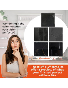 Azulejo Autoadhesivo 3D Smart Tiles Zellige Negro 1x1 cm 2