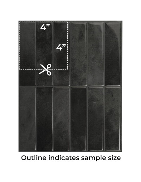 Azulejo Autoadhesivo 3D Smart Tiles Zellige Negro 1x1 cm