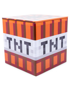 Caja de Almacenamiento Minecraft TNT 10.16 cm Metal Organizador