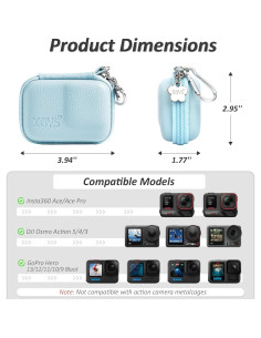 Funda Dura para Cámara de Acción Linpr Azul - DJI Osmo Action 5/4/3, GoPro Hero 13/12/11/10/9 2