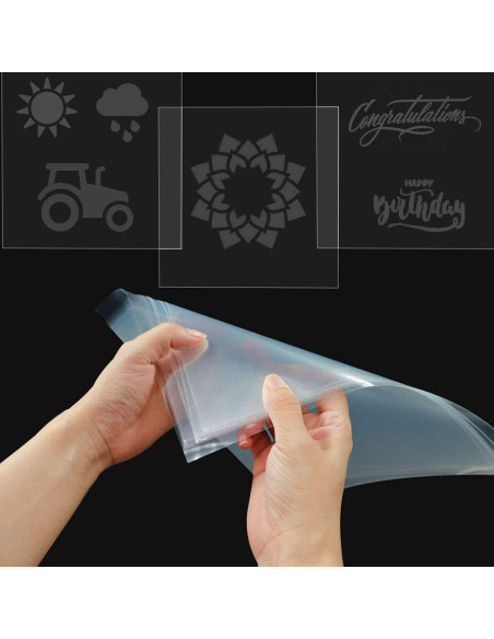 15 Hojas Plantillas Mylar ArtCute 30x30 cm 4 Mil para Corte 15 Hojas Plantillas Mylar ArtCute 30x30 cm 4 Mil para Corte