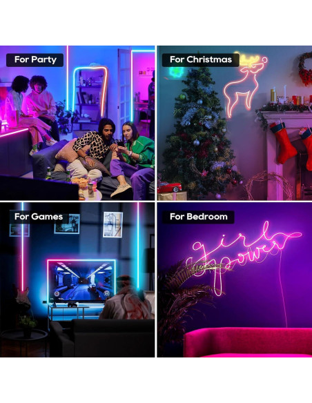 Tira de LED Neón RGB+IC 1m TK99SW Impermeable USB Tira de LED Neón RGB+IC 1m TK99SW Impermeable USB