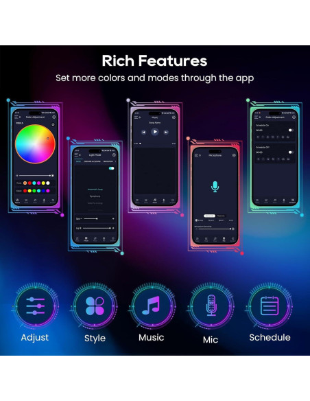 Tira de LED Neón RGB+IC 1m TK99SW Impermeable USB Tira de LED Neón RGB+IC 1m TK99SW Impermeable USB