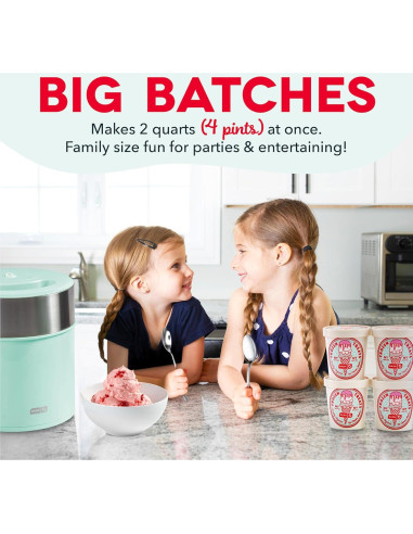 Fabricante de Helados Dash Deluxe 2QT Aqua - 1.89L Automático