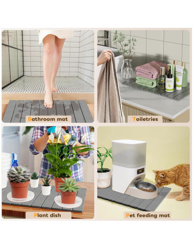 Alfombrilla de Secado de Piedra Diatomácea Dayacoco 58.4x38.9cm Gris