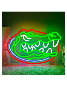 Letrero de neón LED PILOYINDE Gators 43.7x33.7cm Decoración