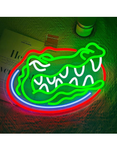 Letrero de neón LED PILOYINDE Gators 43.7x33.7cm Decoración 2