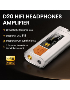 Amplificador DAC Portátil HIFI WALKER D20 - USB Hi-Res 768kHz 2