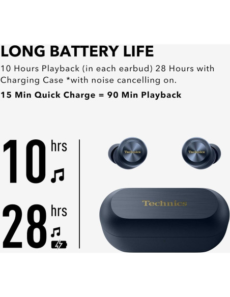 Auriculares Inalámbricos Hi-Fi Technics EAH-AZ100-A, Cancelación Ruido