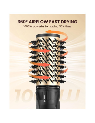 Cepillo Secador de Cabello Rotatorio Mooqlizz 3 en 1 38cm