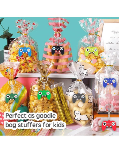 24 Llavero Mini Controlador de Juego EAEDMY - 8 Colores