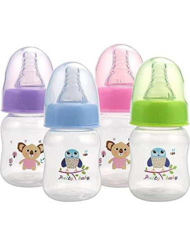 Botellas Anticólicas Bebé Bonito 60ml Paquete de 4 BPA Free