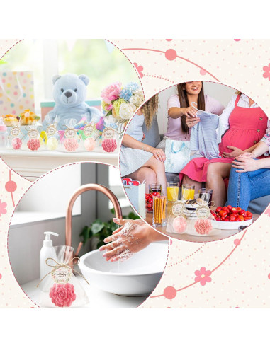 Set de 20 Jabones Miniatura de Flores Demissle - Rosa Oscuro