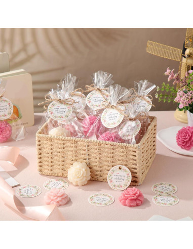 Set de 20 Jabones Miniatura de Flores Demissle - Rosa Oscuro