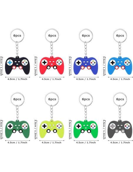 24 Llavero Mini Controlador de Juego EAEDMY - 8 Colores