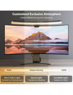 Barra de Luz LED para Monitor Laliled Curvada 39cm USB 2