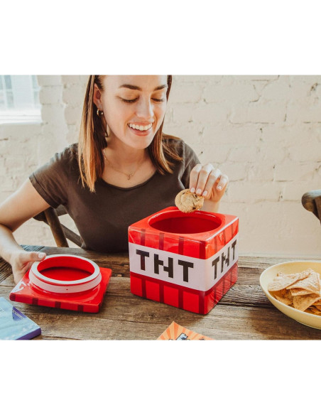 Contenedor de Galletas Cerámica TNT Minecraft 15.24 cm