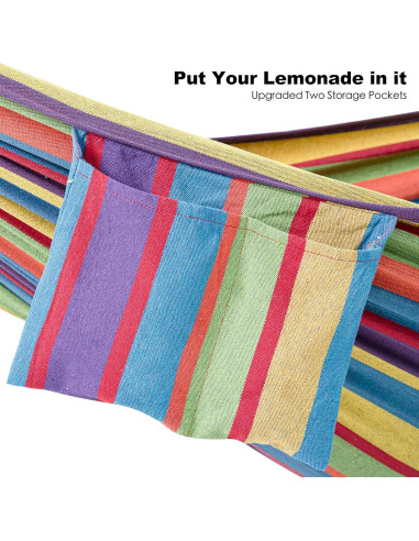 Hamaca Doble con Soporte Gafete Rojo Clásico 272kg