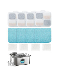 Filtros Oneisall 4 Set para Fuente de Agua Perros 10L