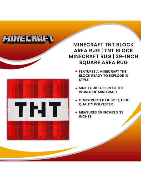 Alfombra de Área Cuadrada 99 cm Bloque TNT Minecraft