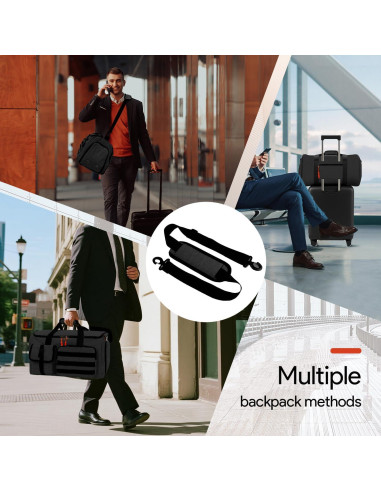 Bolsa Duffle Impermeable HOMQUIET 45L 2 en 1 con Compartimento para Zapatos