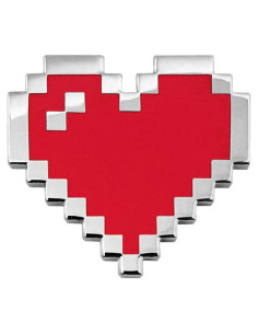 Pin de Solapa Esmalte Corazón Retro 8-Bit Pinsanity 2.54 cm