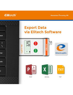 Registrador de Datos de Temperatura y Humedad Elitech LogEt 8 THE 2