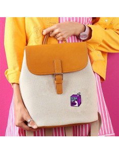 Pin de Esmalte Ganso Tonto Morado - Broche de Solapa 2