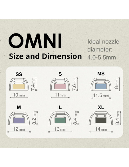 Puntas de silicona SpinFit Omni S para auriculares TWS e IEMs Puntas de silicona SpinFit Omni S para auriculares TWS e IEMs