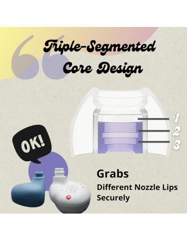 Puntas de silicona SpinFit Omni S para auriculares TWS e IEMs