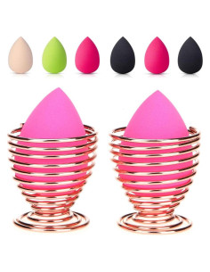 Soporte para Esponja de Belleza LanMa Oro Rosa - Paquete de 2