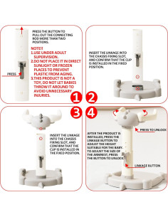 Soporte de Ducha para Bebés Verde - Altura Ajustable y Antideslizante 2