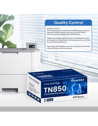 Tóner Compatible TN-850 Alto Rendimiento 2 Paquetes Brother