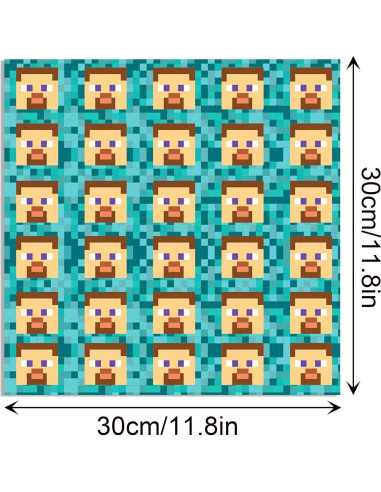 24 Hojas de Papel de Scrapbook Pixel SJJCHU 30x30 cm