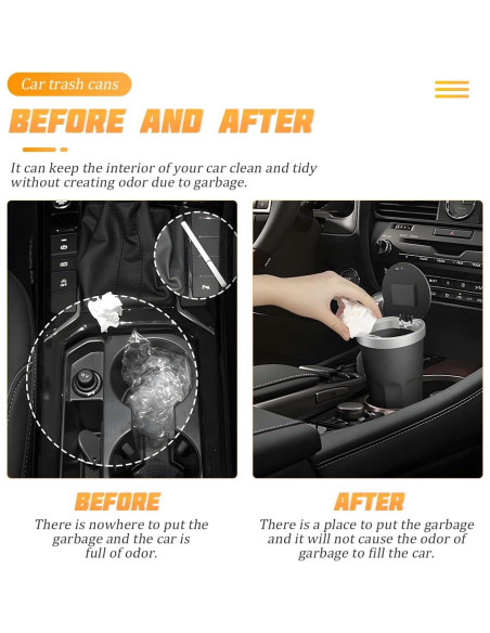 Basurero de Coche AICEL 3.8L a Prueba de Agua y Olores