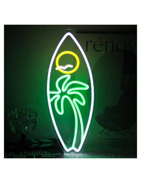 Luz de Neón Tabla de Surf Kullneon 42x17 cm Regulable