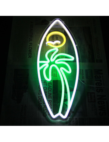 Luz de Neón Tabla de Surf Kullneon 42x17 cm Regulable