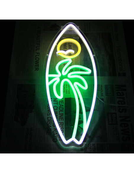 Luz de Neón Tabla de Surf Kullneon 42x17 cm Regulable