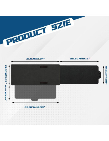 Extensor de Visera Solar Kutyun Polarizado Ajustable 31.1cm