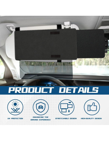 Extensor de Visera Solar Kutyun Polarizado Ajustable 31.1cm