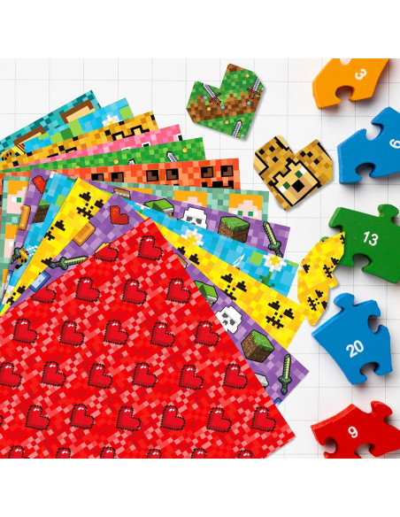 24 Hojas de Papel de Scrapbook Pixel SJJCHU 30x30 cm