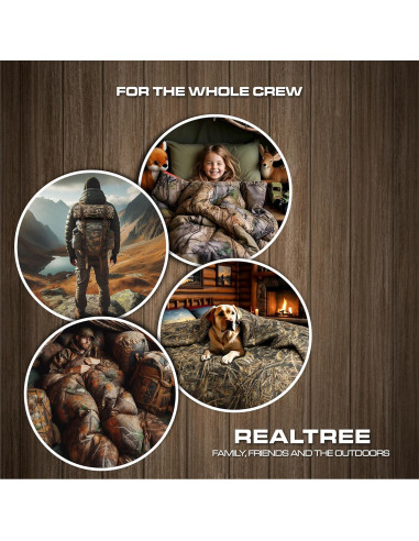 Conjunto de Sábanas de Camo Realtree Polycotton Individual 3 Piezas