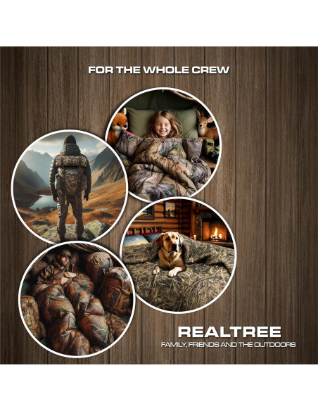 Conjunto de Sábanas de Camo Realtree Polycotton Individual 3 Piezas