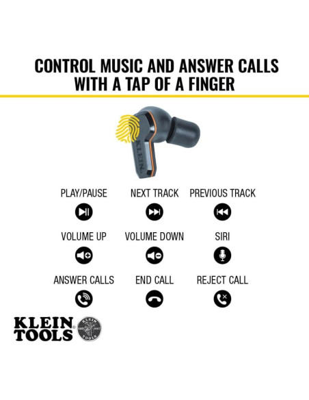 Auriculares Inalámbricos Klein Tools AESEB2 Bluetooth 5.2 25dB