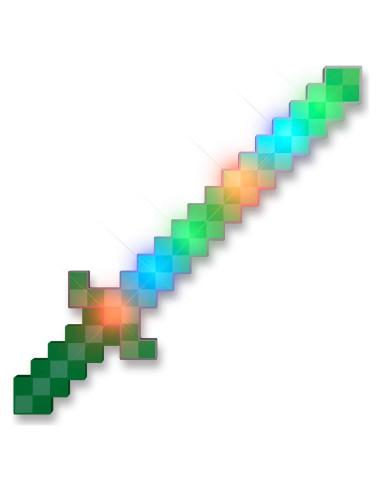 Espadas Pixel LED Brillantes Verde 8-Bit - Juego de 2