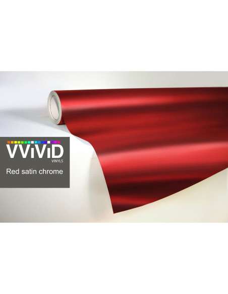 Vinilo Envoltura Coche VViViD Rojo Satinado 0.3m x 1.5m