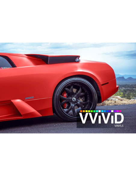 Vinilo Envoltura Coche VViViD Rojo Satinado 0.3m x 1.5m